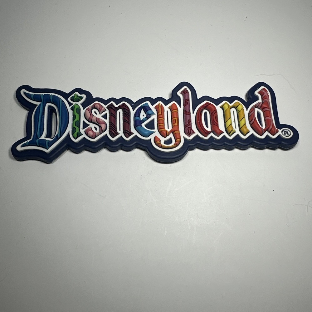 Vintage Disneyland Resort Raised Rubber Fridge Magnet Disney Souvenir 3D
